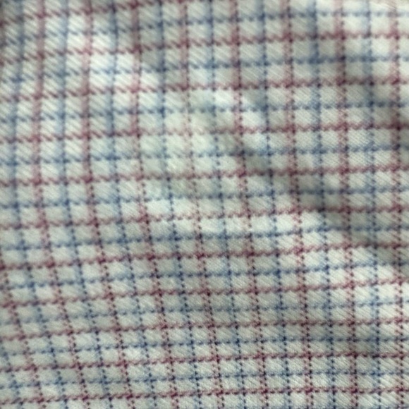 David Donahue Men’s Dress Shirt 16 34/35 Purple Check Cotton Barrel Cuff - Picture 9 of 12